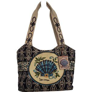 Kate McRostie Sun N Sand Fashion Purse Bag Sea Shell Cotton